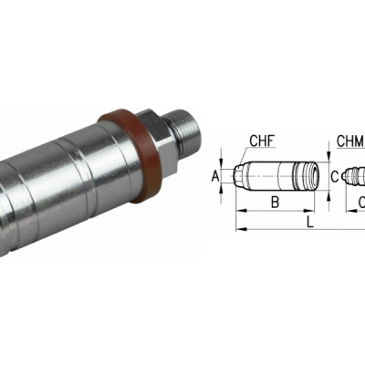 Innesto Rapido Push Pull Tubo Rigido Innestabile Femmina Serie 3CFPV