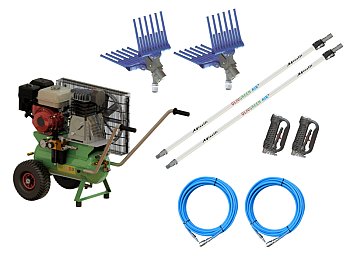 Kit raccolta olive Minelli per 2 operatori motocompressore con 2 abbacchiatori