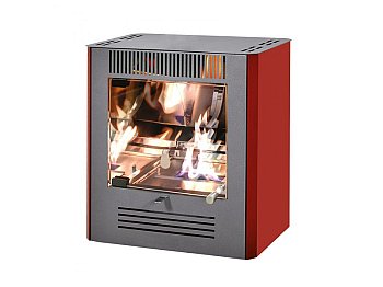 Stufa a bioetanolo Mini Ruby biostufa 2300W riscaldamento 70mc colore bordeaux