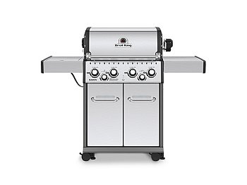 Barbecue a gas Broil King Baron S 490 Inox con girarrosto 4 bruciatori 11,4 kW