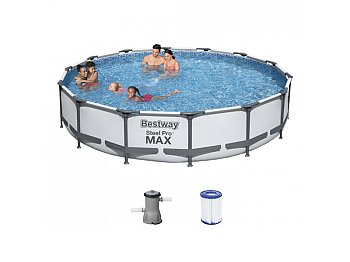 Piscina fuoriterra tonda Steel Pro MAX 56595 Bestway 427x84cm con pompa filtro