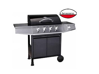 Barbecue a gas Il Bracere Generation Tropical 4F con 4 bruciatori e 1 laterale