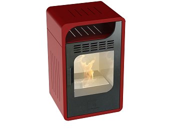 Stufa a bioetanolo Fiammetta Ventilata Junior 3000W riscaldamento 28mq bordeaux