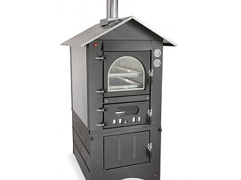 Clementi Forni Forno a legna a fuoco indiretto Clementi Master tetto e pareti Inox