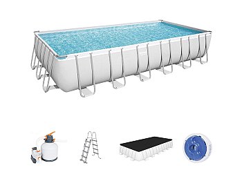 Bestway Piscina da Giardino rettangolare Bestway 56475 con struttura in acciaio