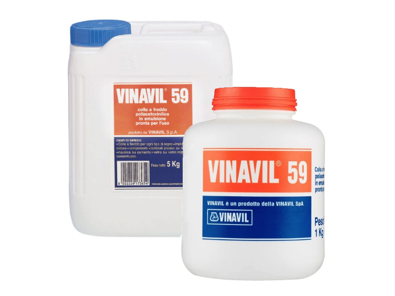 Colla Vinavil 59 adesivo acetovinilico in barattolo o tanica - 5 kg