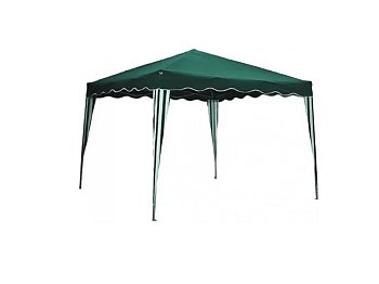 Fraschetti Gazebo per esterno portatile Tropikana 3x3mt telo in poliestere verde bianco