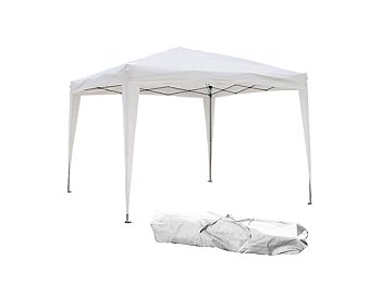 Gazebo pieghevole per esterno Camel bianco 3x3 struttura in acciaio