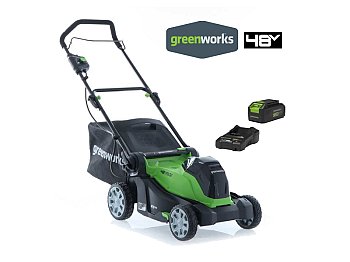 Rasaerba a batteria Greenworks G48LM41 taglio 41cm con batteria 48V 4Ah e carica