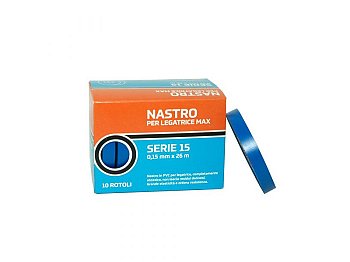 10 Nastri biodegradabili per legatrice Max Tapener blu 26mt