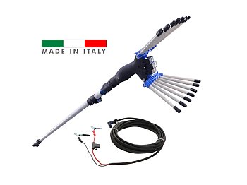 Abbacchiatore elettrico Paterlini V-UP con asta telescopica a batteria 12V