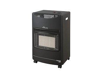 Stufa a gas Niklas Nova Turbo infrarossi termoventilata 4200W 120mc colore nero