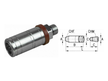 Innesto rapido push pull tubo rigido innestabile femmina serie 3CFPV - 3CFHF