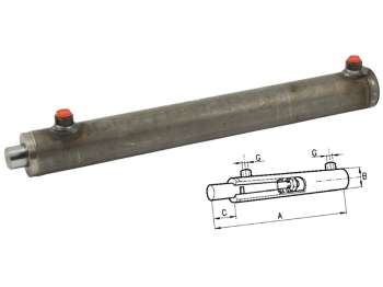 Cilindro doppio effetto Cermag senza supporti attacco alesaggio 60mm stelo 30mm