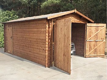 Garage in abete Impregnato 350x600 cm struttura blockhouse Losa