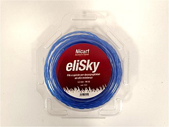 Blister filo spirale decespugliatore eliSky Nicart 3.3mm 23mt alta resistenza