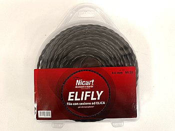 Filo decespugliatore Elifly Nicart diametro 3mm x 45mt o 4mm x 26mt