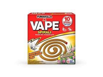 Vape Spirali antizanzara Vape Fumakilla alla citronella 10 pezzi