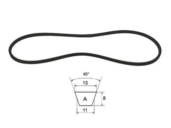 Cinghia trapezoidale sezione A modello A20 ad A63 40° 13mm 8mm 11mm