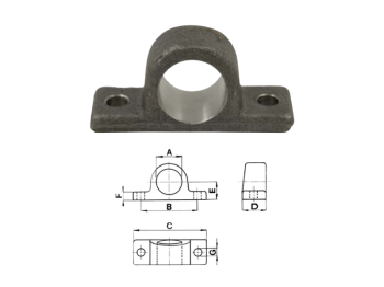 Supporti per cilindri telescopici Cermag acciaio stampato UNI Fe.50