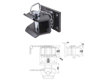 Gancio traino fisso omologato 64046 Cermag 6000 kg carico verticale 500 kg