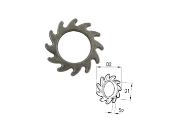 Cermag Rosetta in acciaio stampato 60433 Cermag diametro 60 mm 11 denti