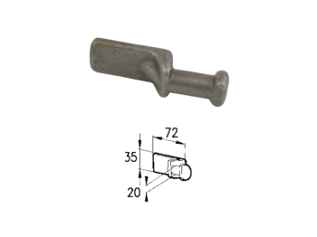 Piantone 60460 per chiusura universale trilaterale 60459 Cermag