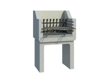 Barbecue Terrazzo Marsicamin a legna o carbonella 63x33 cm 310 kg