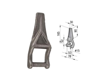 Staffa con nervatura 60476 Cermag