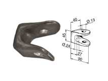 Cermag Forcella laterale per cerniera posteriore Ø 20mm 61286 Cermag