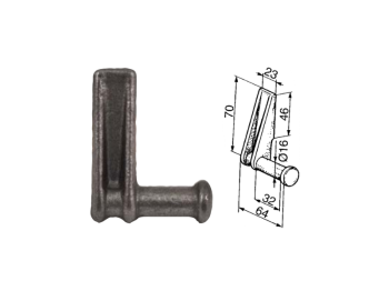 Cerniera posteriore leggera 16mm sinistra/destra Cermag