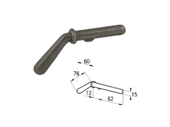 Chiavistello per forcella ribaltabile P.T.R. Cermag 60473