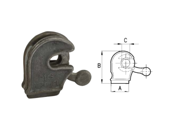 Chiusure a blocco Cermag Ø 20-40mm, L 62-98mm, H 115-140mm peso 0.4-2.56kg