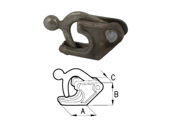 Chiusura a blocco leggera Cermag 60465 L 68mm H 64mm spessore 41mm