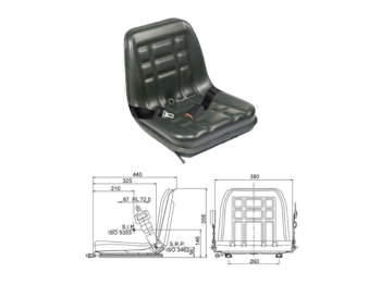 Culla Mini Baltic GT60 guide di scorrimento, cinture fisse e microinterruttore