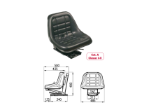 Cobo Sedile omologato 63367 molleggio verticale e guide tipo Baltic GT50 Cobo