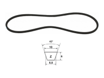 Cermag Cinghia trapezoidale sezione Z modello Z24 a Z50 40° 10mm 6mm 8,5mm