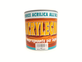 Vernice acrilica impregnante Acrylegno 404 Noce Chiaro 750ml legno esterno interno