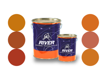 River Smalto nitro lucido gradazioni arancio 0.9kg e 4.5kg vernice base solvente River