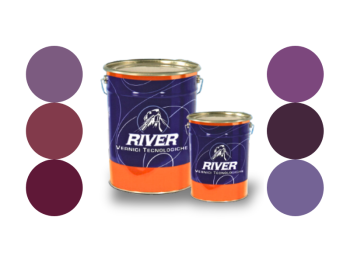 River Smalto nitro lucido gradazioni viola 0.9kg e 4.5kg vernice base solvente River