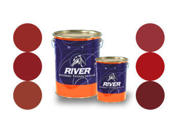 Smalto nitro lucido gradazioni rosso 0.9kg e 4.5kg vernice base solvente River