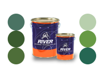 River Smalto nitro lucido gradazioni verde 0.9kg e 4.5kg vernice base solvente River