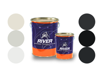 River Smalto nitro lucido gradazioni bianco nero 0.9kg e 4.5kg vernice solvente River