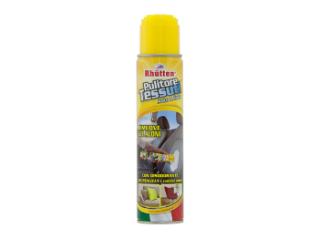 Rhutten Spray pulitore tessuti con spazzola schiumogeno 400ml per auto e casa Rhutten