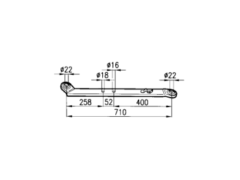 Braccio inferiore sollevamento FIAT Piatto 60x20 mm Lato Sinistro peso 7.1 kg