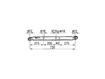 Cermag Braccio inferiore sollevamento FIAT Piatto 100x20 mm Posizione 2 peso 6.93 kg