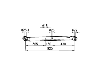 Braccio inferiore sollevamento FIAT Piatto 90x20 mm peso 14.07 kg adattabile