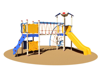 Villaggio Mizar 998 RA risalita appigli Giochipark H 355cm scivolo ponte 53mq