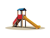 Giochipark Giochipark torretta Virginia 802 scivolo poly o vetroresina H134cm scala e tetto