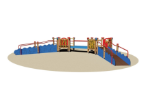 Giochipark Villaggio Multiactivity 1004 Giochipark legno lamellare EN 1176 880x770x140h cm